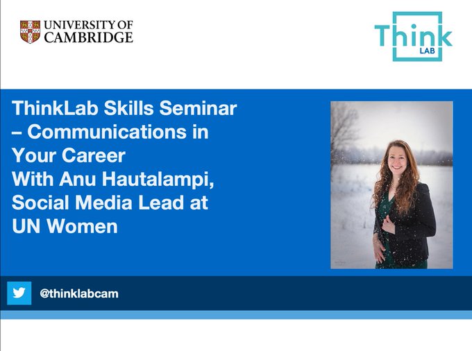 Cambridge ThinkLab with Anu Hautalampi on Communications Skills in Your Career 