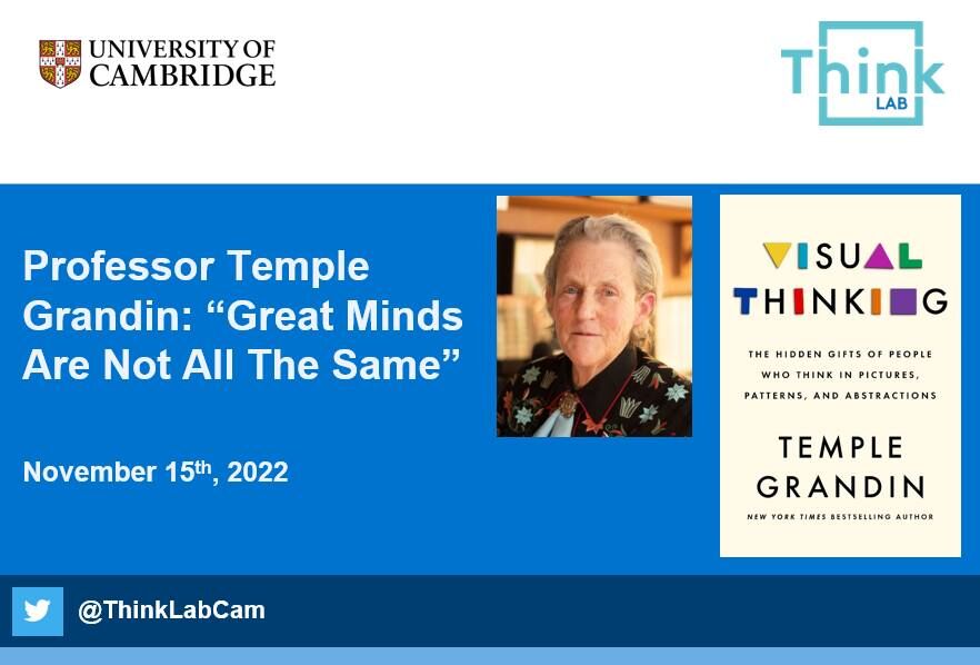 Cambridge ThinkLab: Temple Grandin on her new book Visual Thinking